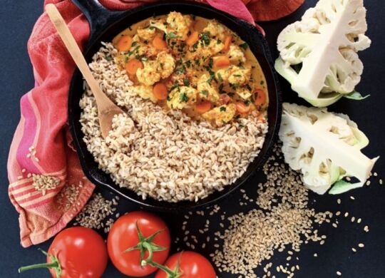 Cauliflower Korma with Tempeh