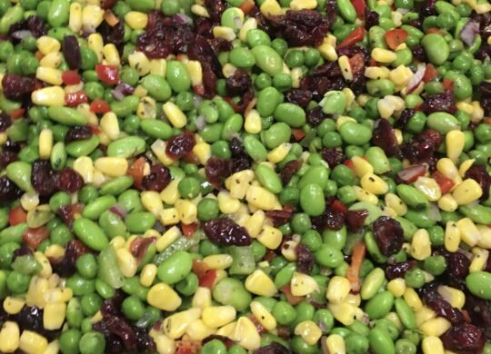 Cool corn & edamame salad