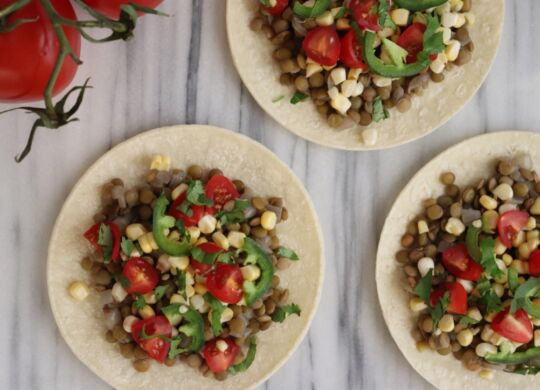 Lentil & Corn Tacos