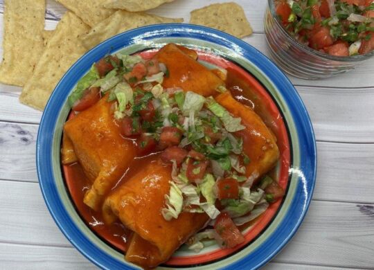 Chorizo Tofu Enchiladas