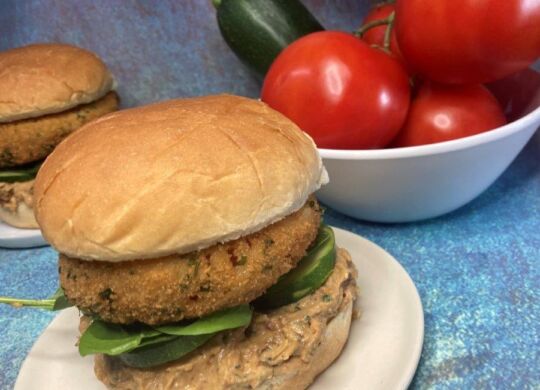 Mediterranean Fried Tomato Sandwich