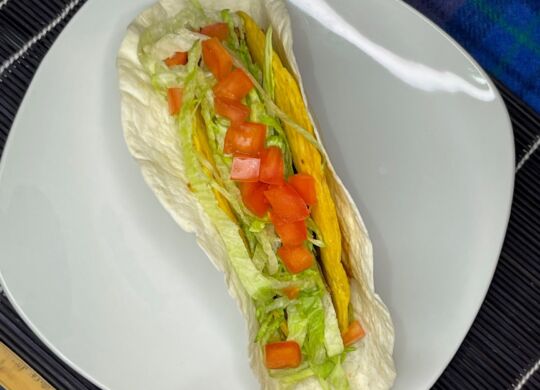 Southwestern Pinto Bean Double Decker Taco