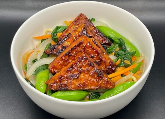 Spicy Noodle Stir Fry wtih Korean Tempeh