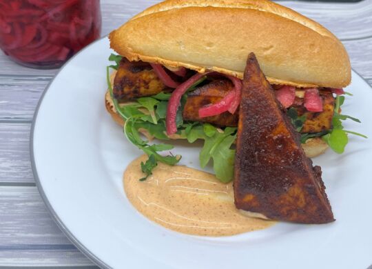 Smoky BBQ Tri-tip Tofu Hoagie