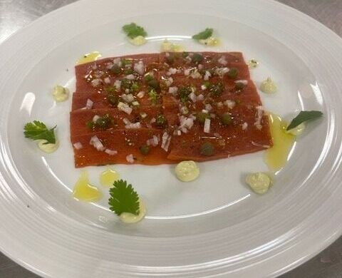 Current tuna carpaccio