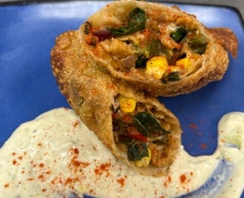 Southwestern Egg Rolls with Avocado Ranch