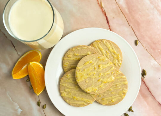 Cardamom Sugar Cookies with Orange Glaze