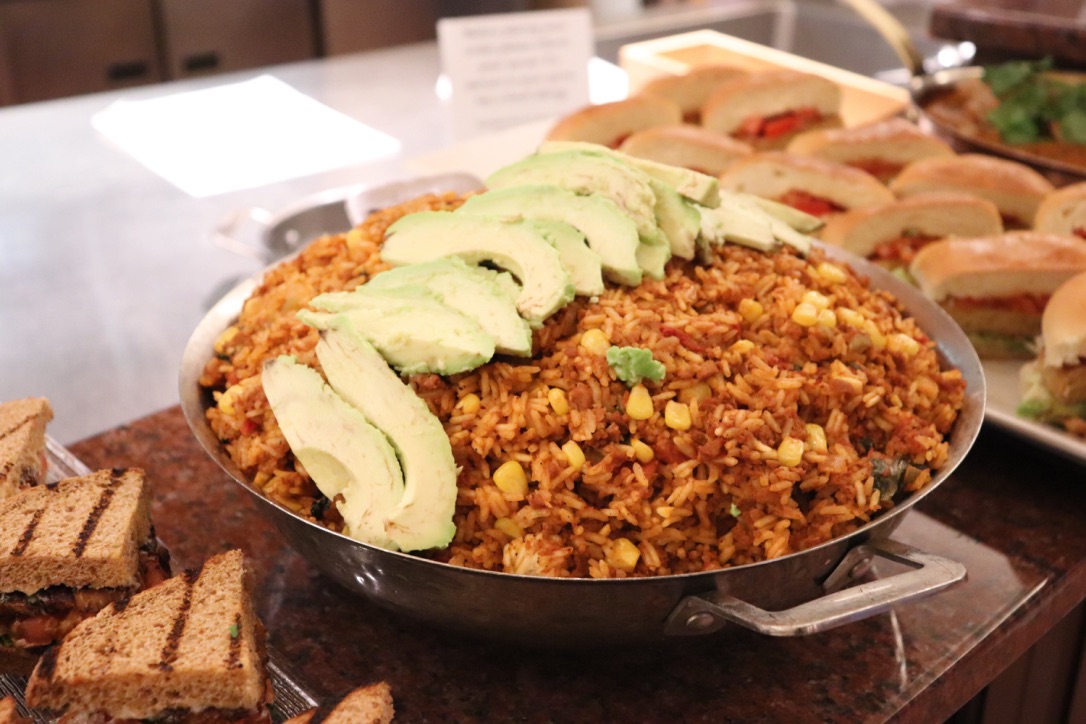 Mexican rice with morningstar chorizo