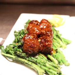 Orange teriyaki meatballs