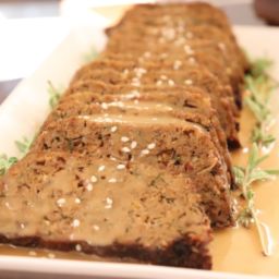 Greek Meatloaf with lemon tahini