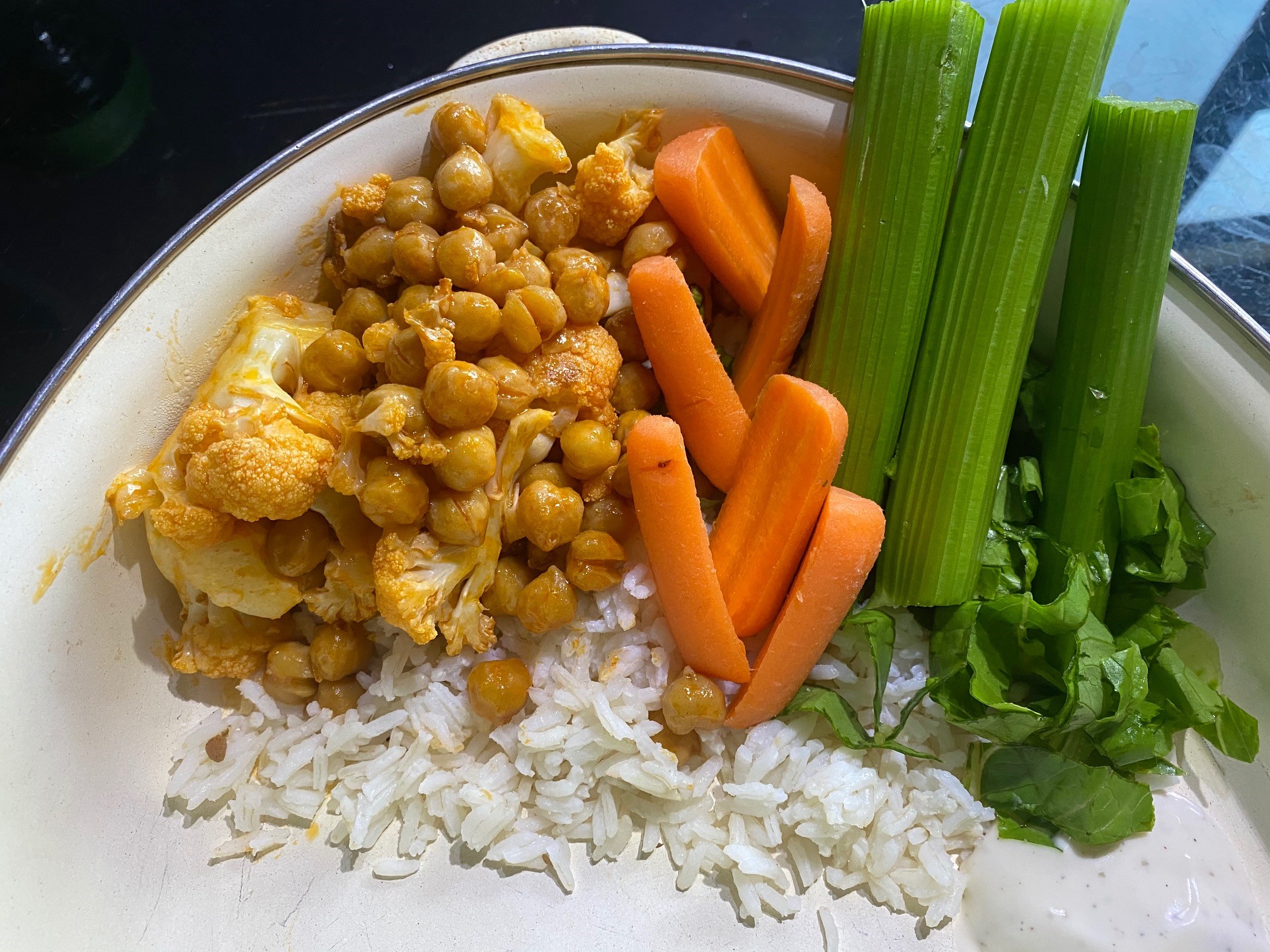 Buffalo chickpea bowl