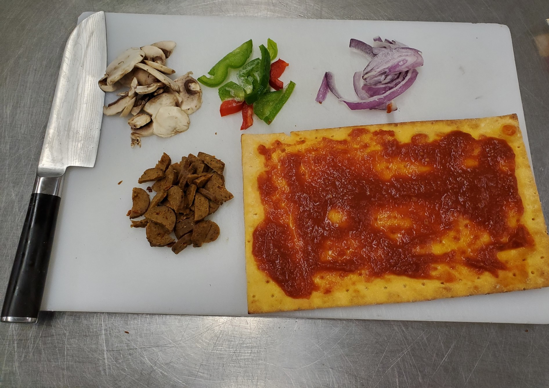 Sweet potato flatbread pizza