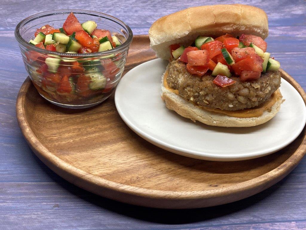 Mediterranean White Bean Burger