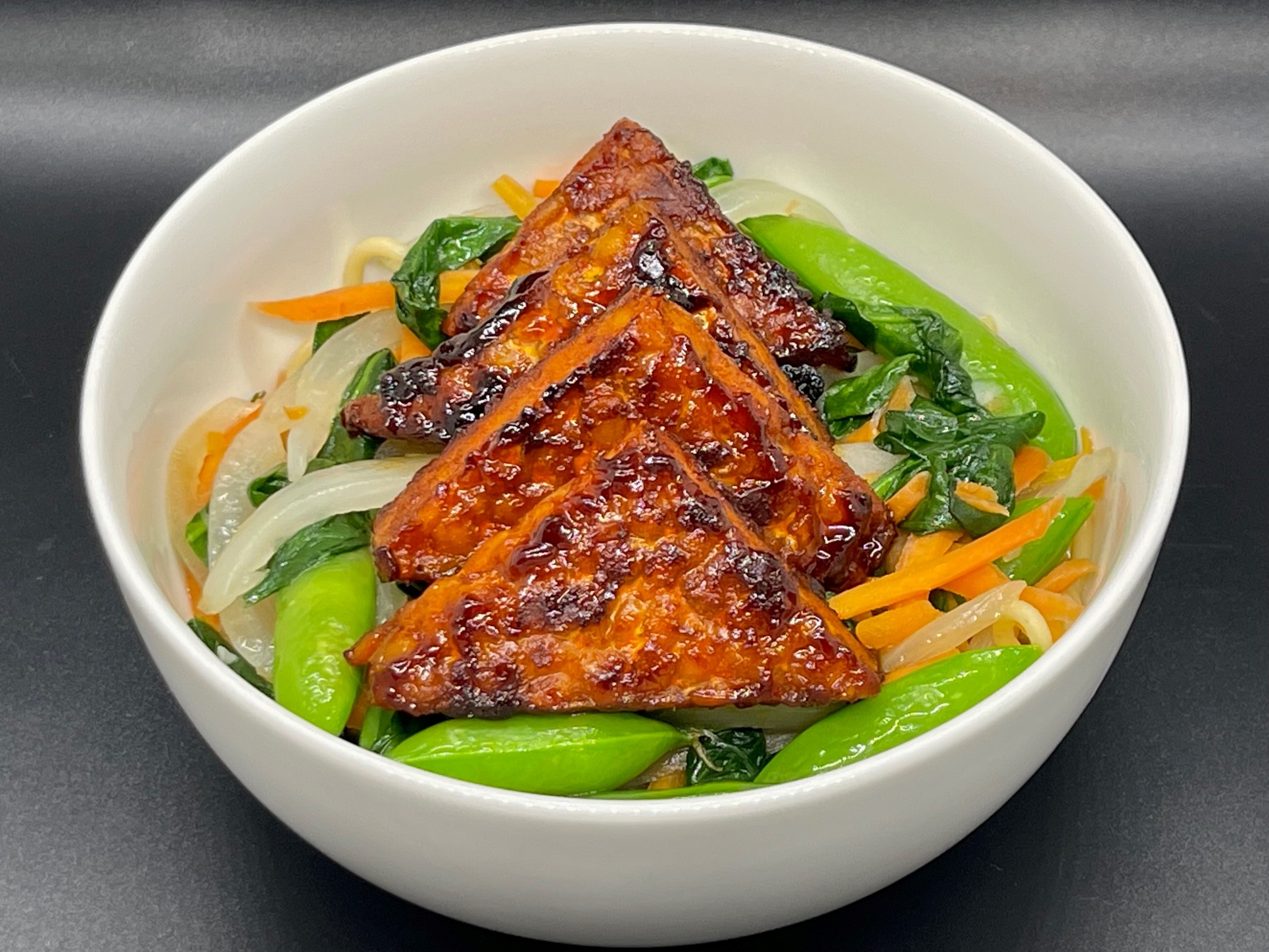 Spicy Noodle Stir Fry wtih Korean Tempeh