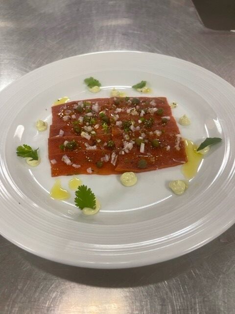 Current tuna carpaccio