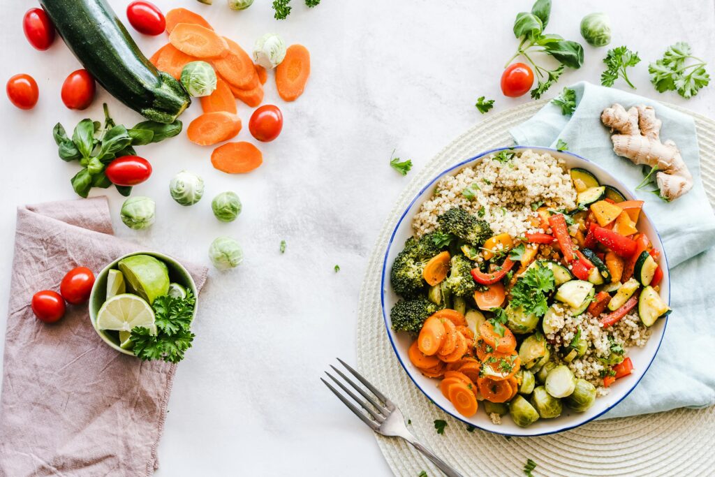 Healthy bowl of food