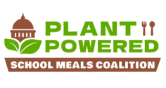 Plant powered school meals coalition logo Plant powered school meals coalition logo
