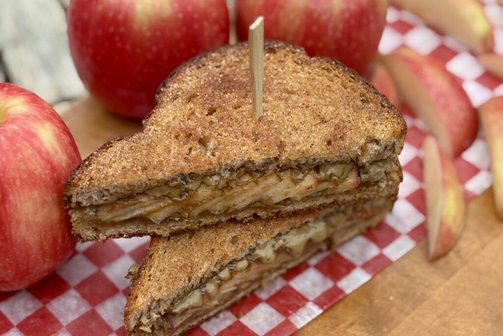 Apple cinnamon sun butter sandwich