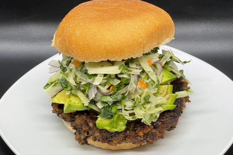 Black bean teriyaki burger