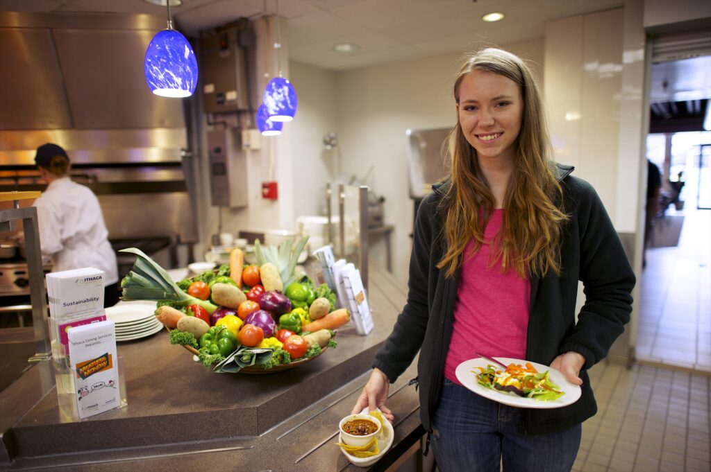 Student with food