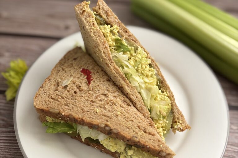 Tofu egg salad sandwich