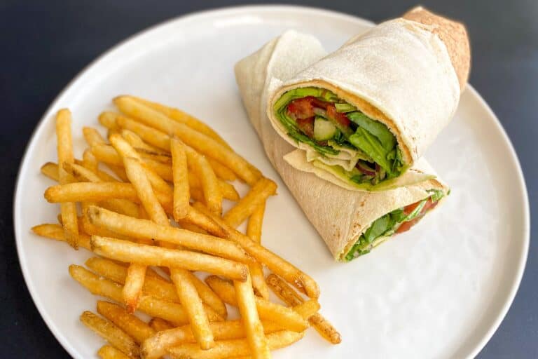 Crispy Tuscan bean falafel wrap